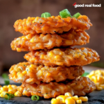 A stack of corn fritters