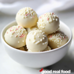 a bowl of sugar cookie truffles.