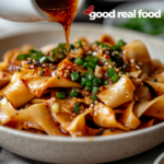 A bowl of Garlic Chili Oil Pasta.