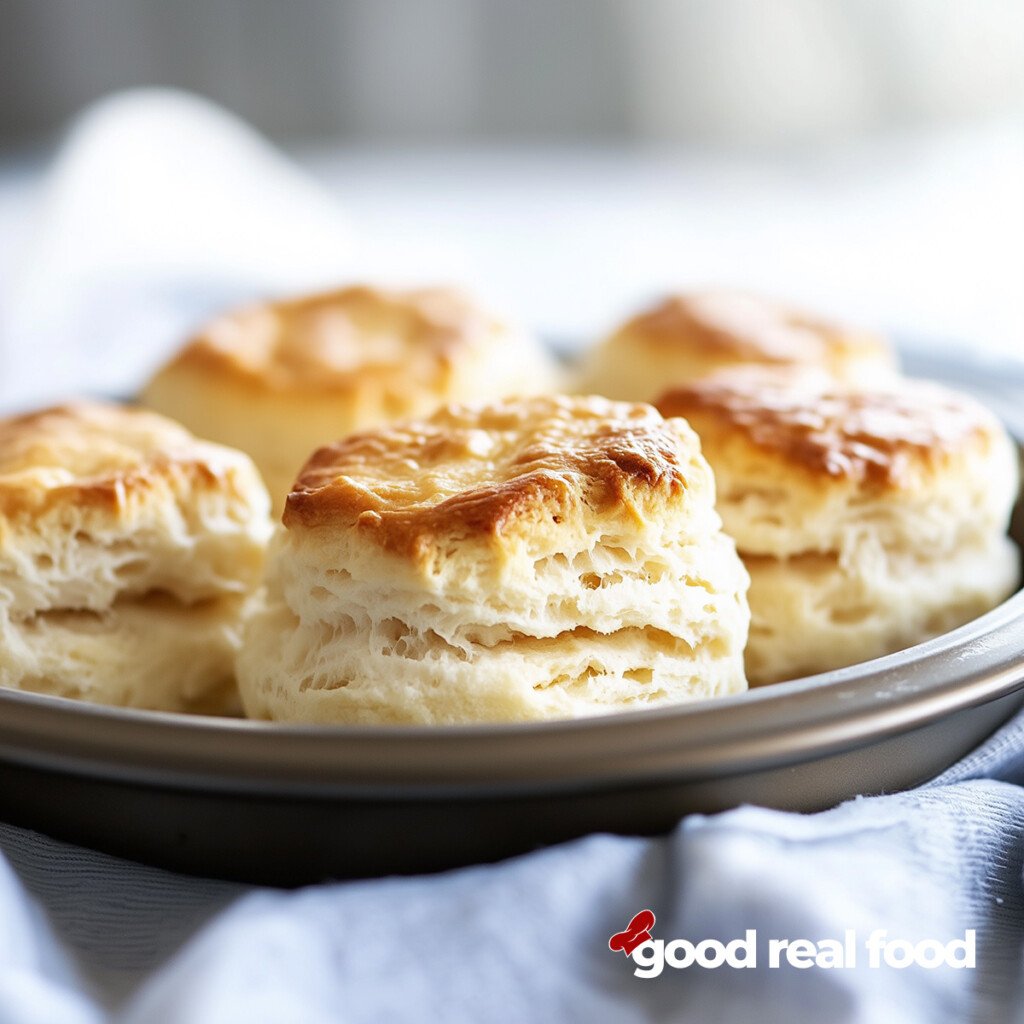 Buttermilk Biscuits in a pie tin