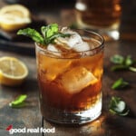 A refreshing Arnold Palmer, with lemons and mint.