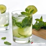 A glass of freshly mixed mojito.