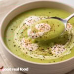 A bowl of zucchini Soup.