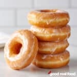 A stack of glazed donuts