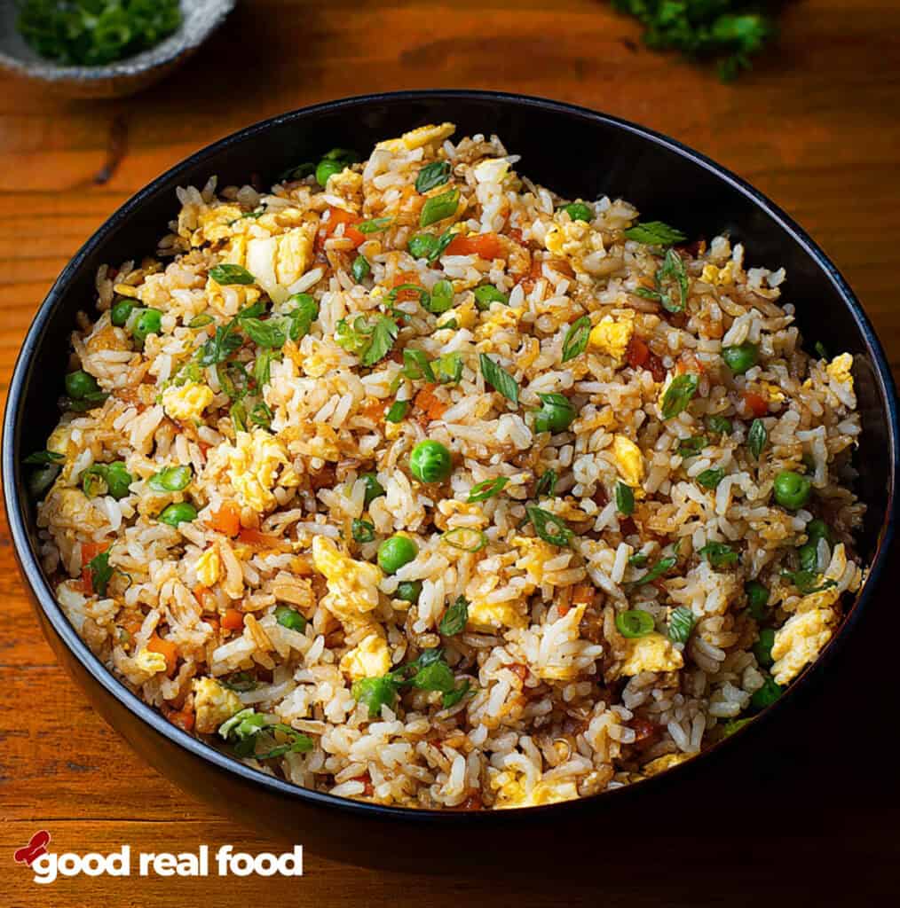 A bowl of easy fried rice.