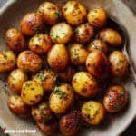 Roasted Potatoes in a bowl for serving.