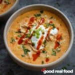 a bowl of buffalo chicken soup.