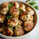 a bowl of turkey meatballs.