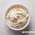 A bowl of American buttercream.