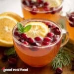 A glass of Christmas Rum Punch.