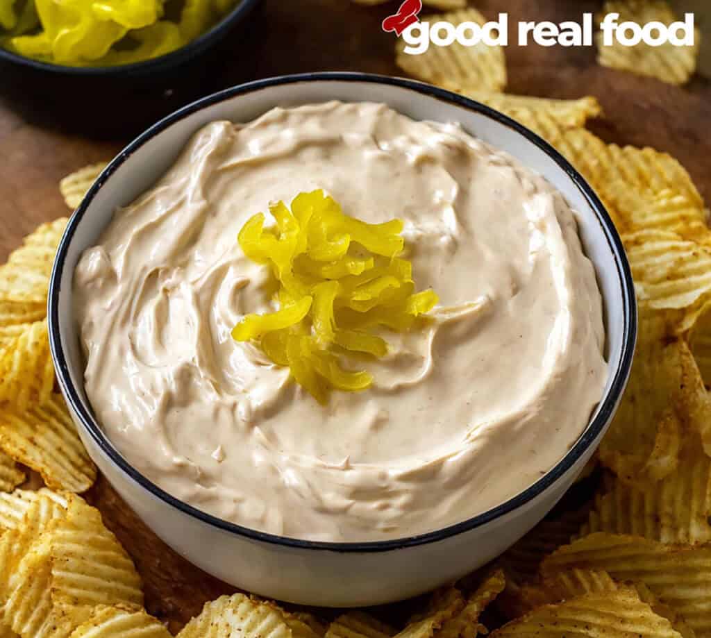 A bowl of creamy Mississippi pot roast dip.