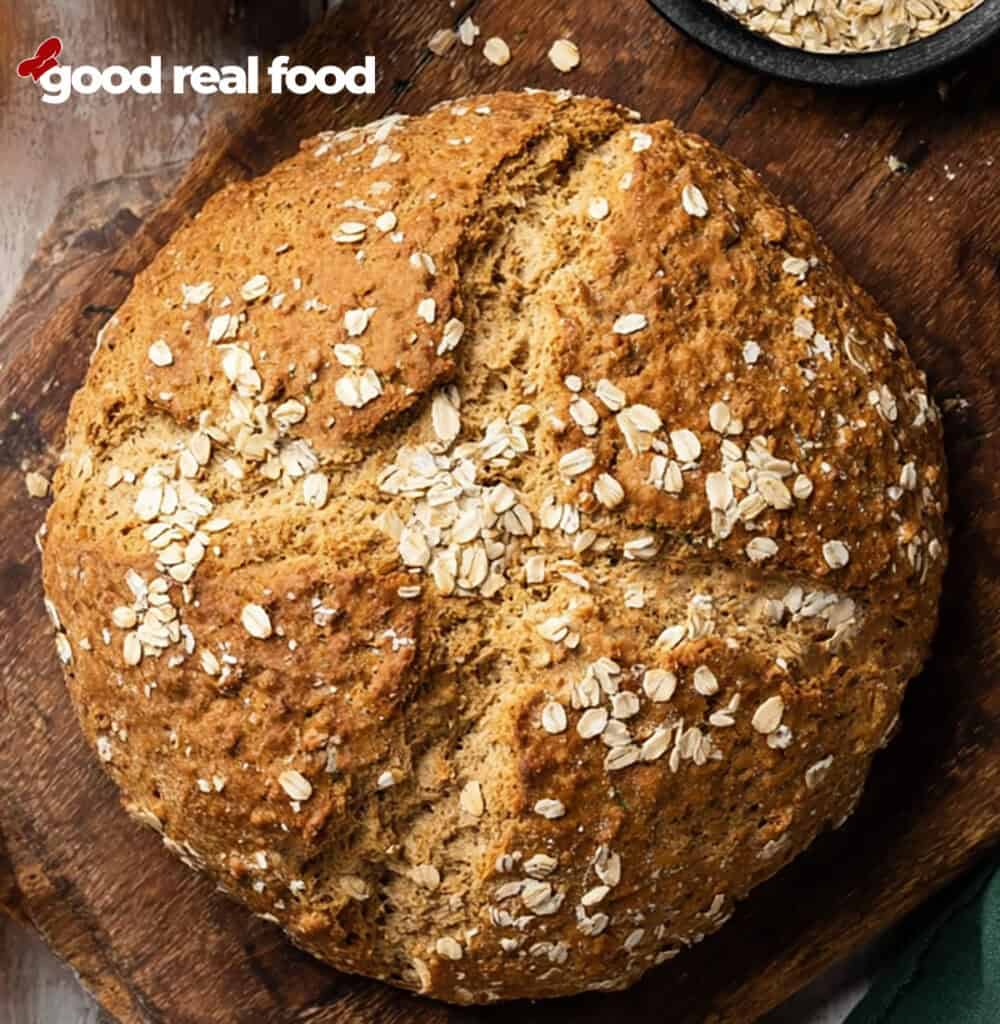 Irish Soda Bread on a cutting board.