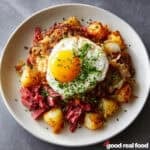 A plate of Corned Beef Hash.