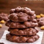 a stack of chocolate crockpot candy