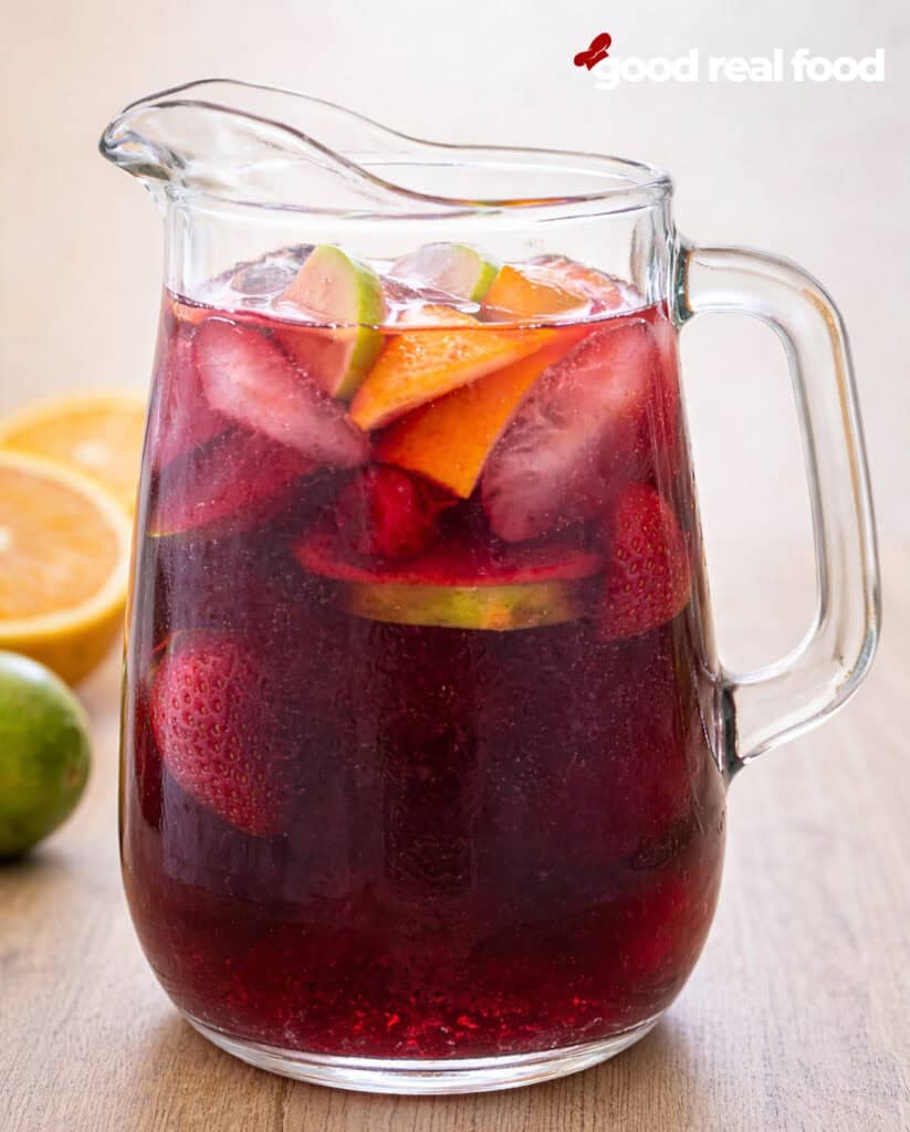 A pitcher of summer sangria.